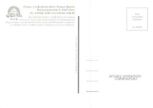 AK / Ansichtskarte Seeg Ferien  und Kurhotel Seeg