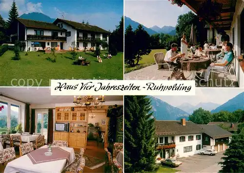 AK / Ansichtskarte Ruhpolding Haus Vier Jahreszeiten Restaurant Terrasse Alpenblick Ruhpolding