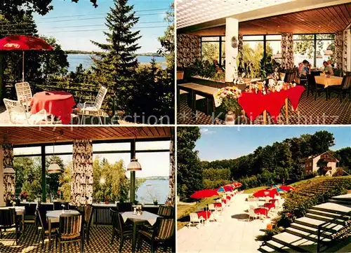 AK / Ansichtskarte Niederkleveez Cafe Restaurant Paradies am Dieksee Terrasse Seeblick Niederkleveez