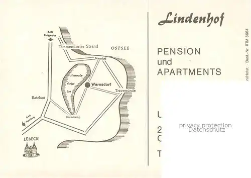 AK / Ansichtskarte Warnsdorf_Holstein Lindenhof Pension Ferienappartements Uferpartie am Wasser Warnsdorf_Holstein