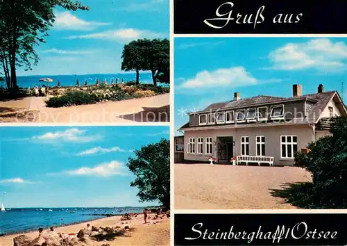 AK / Ansichtskarte Steinberghaff Strandhotel Terrasse Ostseestrand Flensburger Aussenfoerde Steinberghaff