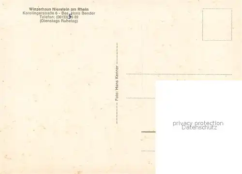 AK / Ansichtskarte Nierstein_Rhein Winzerhaus Gaststaette Restaurant Nierstein_Rhein