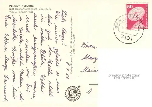 AK / Ansichtskarte Sprakensehl Pension Neblung Sprakensehl