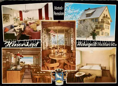 AK / Ansichtskarte Hohegeiss_Harz Hotel Pension Cafe Hasenkopf Hohegeiss Harz