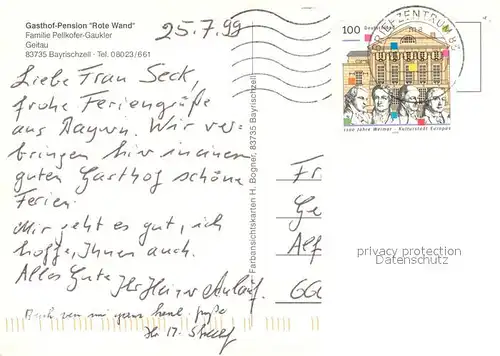 AK / Ansichtskarte Bayrischzell Gasthof Pension Rote Wand Bayrischzell