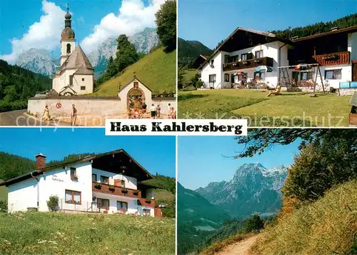 AK / Ansichtskarte Ramsau_Berchtesgaden Haus Kahlersberg Kirche Panorama Ramsau Berchtesgaden