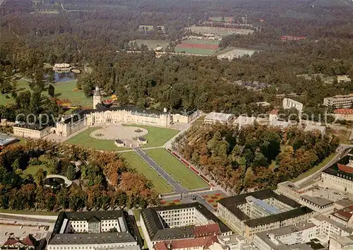 AK / Ansichtskarte Karlsruhe_Baden Schloss Fliegeraufnahme Karlsruhe_Baden