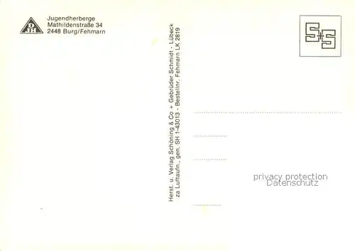 AK / Ansichtskarte Burg_Fehmarn Jugendherberge Fliegeraufnahme Burg Fehmarn