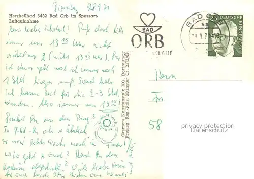 AK / Ansichtskarte Bad_Orb Fliegeraufnahme Bad_Orb