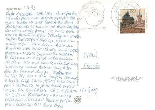 AK / Ansichtskarte Wedel_Pinneberg Fliegeraufnahme Wedel Pinneberg