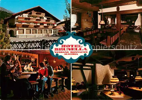 AK / Ansichtskarte Vandans_Vorarlberg Hotel Brunella Gastraeume Bar Vandans Vorarlberg