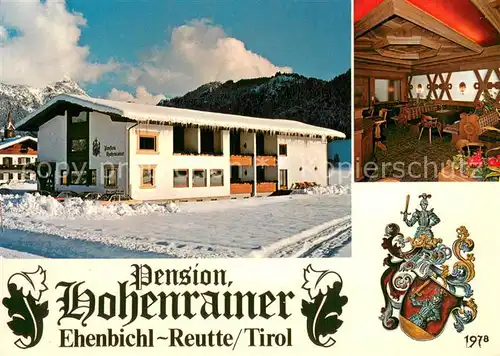 AK / Ansichtskarte Ehenbichleralm_1690m_Reutte_Tirol Pension Hohenrainer Gaststube 