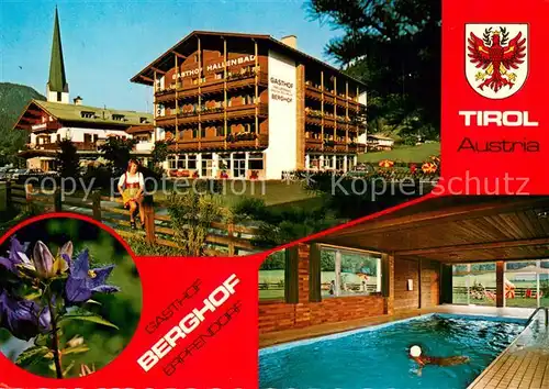 AK / Ansichtskarte Erpfendorf Gasthof Berghof Hallenbad Erpfendorf