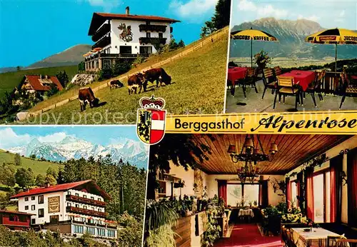 AK / Ansichtskarte St_Koloman Berggasthof Alpenrose Terrasse Gastraum St_Koloman