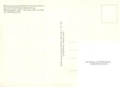 AK / Ansichtskarte Gross_Raden Archaeologisches Freilichtmuseum Fliegeraufnahme Gross Raden