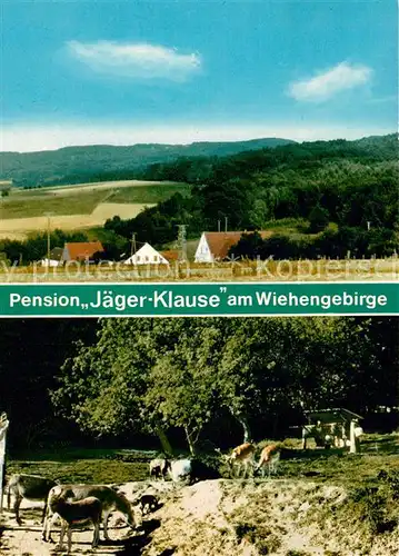 AK / Ansichtskarte Blasheim Pension Jaeger Klause Wiehengebierge  Blasheim