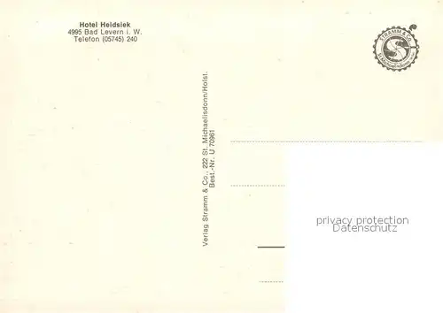 AK / Ansichtskarte Bad_Levern Hotel Heidsiek Fachwerkhaus 