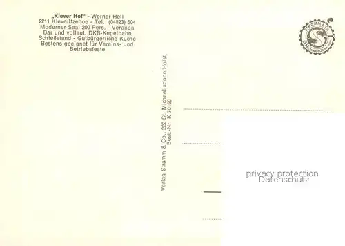 AK / Ansichtskarte Kleve_Itzehoe Klever Hof Kleve_Itzehoe