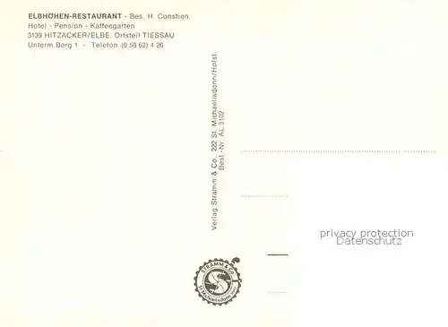 AK / Ansichtskarte Hitzacker_Elbe Erlhoehen Restaurant Innenansichten Hitzacker Elbe