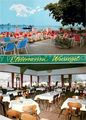 AK / Ansichtskarte Wussegel Restaurant Cafe Elbterrassen Wussegel