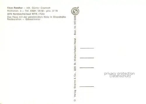 AK / Ansichtskarte Wyk_Foehr Haus Rascher Innenansichten Foehr