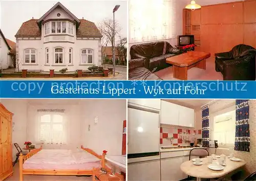 AK / Ansichtskarte Wyk_Foehr Gaestehaus Lippert Informationen Foehr