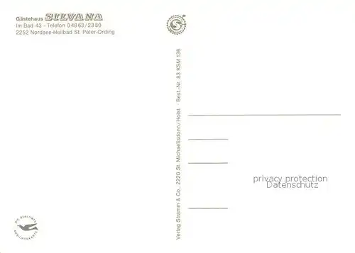 AK / Ansichtskarte St_Peter Ording Gaestehaus Silvana Teilansichten m. Pool St_Peter Ording