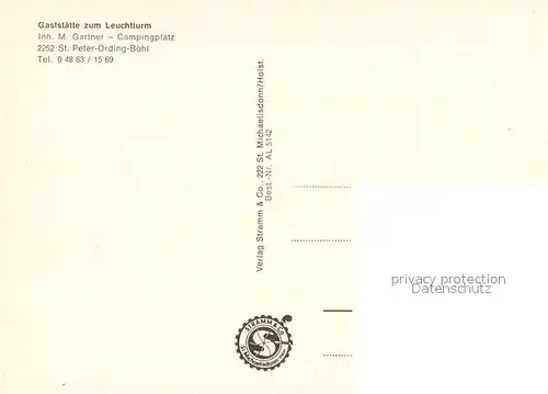 AK / Ansichtskarte St_Peter Ording Gaestehaus zum Leuchtturm Campingplatz St_Peter Ording