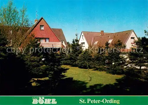AK / Ansichtskarte St_Peter Ording Haus Boehl Aussenansicht Ortsbeschreibung St_Peter Ording