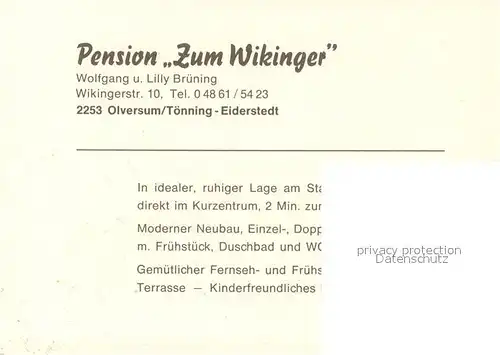 AK / Ansichtskarte Olversum PEnsion Zum Wikinger Aussenansicht  Olversum