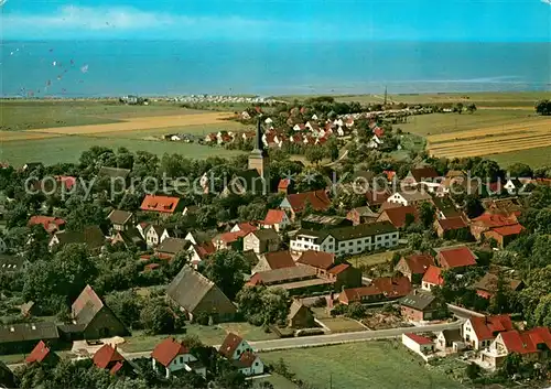 AK / Ansichtskarte Wremen Fliegeraufnahme Gesamtansicht Wremen