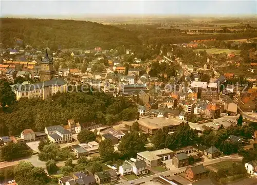 AK / Ansichtskarte Kleve_Bad Fliegeraufnahme Teilansicht Schwanenburg Kleve_Bad