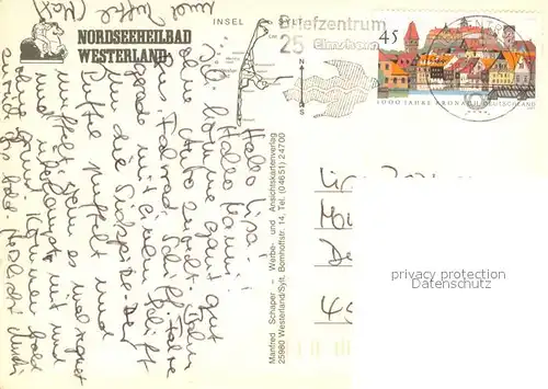 AK / Ansichtskarte Westerland_Sylt Fliegeraufnahme Strandpanorama Westerland_Sylt