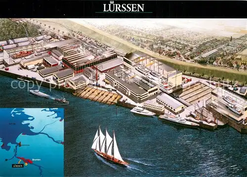 AK / Ansichtskarte Bremen Fliegeraufnahme Luessen Yachts Bremen