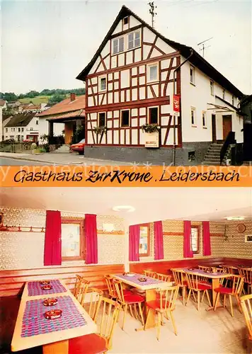 AK / Ansichtskarte Leidersbach Gasthaus Zur Krone Fachwerkhaus Leidersbach