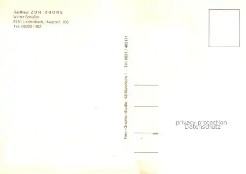 AK / Ansichtskarte Leidersbach Gasthaus Zur Krone Fachwerkhaus Leidersbach