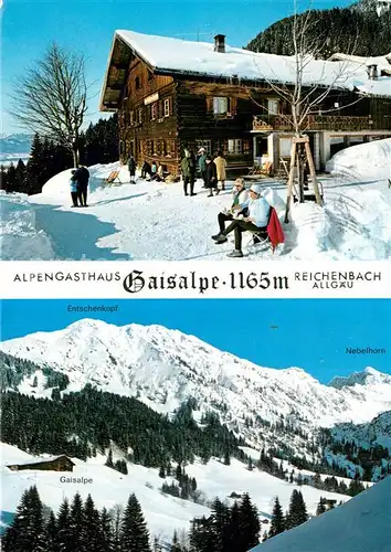 AK / Ansichtskarte Reichenbach_Oberstdorf Alpengasthaus Gaisalp Schnee Winter Entschenkopf Nebelhorn Reichenbach_Oberstdorf