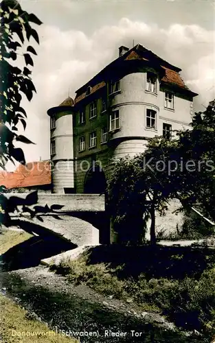 AK / Ansichtskarte Donauwoerth Rieder Tor Donauwoerth