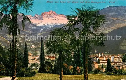 AK / Ansichtskarte Gries Quirein_Bozen mit dem Rosengarten 