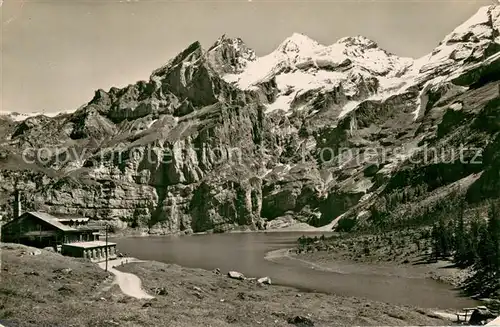 AK / Ansichtskarte Kandersteg_BE Hotel Pension Oeschinensee Bluemlisalp Kandersteg_BE