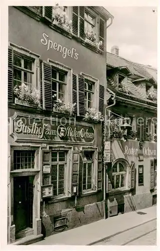 AK / Ansichtskarte Heidelberg_Neckar Spengels Gasthof zum Roten Ochsen Heidelberg Neckar