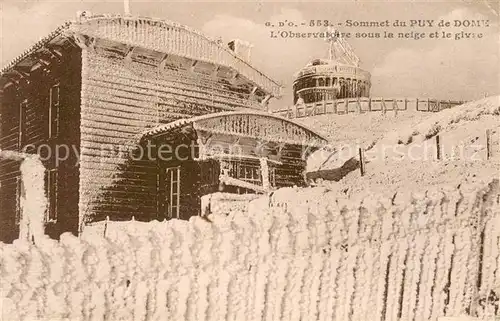 AK / Ansichtskarte Puy_de_Dome_Le Observatorium Puy_de_Dome_Le