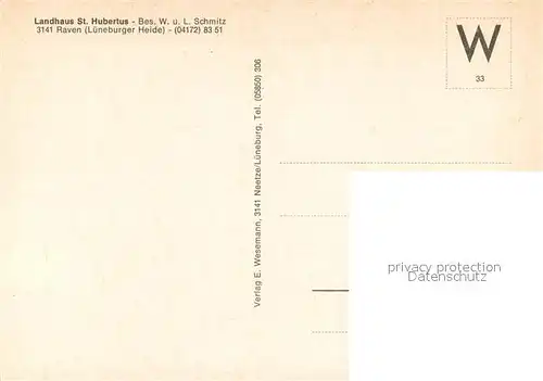 AK / Ansichtskarte Raven_Lueneburger_Heide Landhaus St. Hubertus Gaststaette Terrasse Garten Raven_Lueneburger_Heide