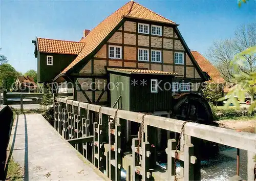 AK / Ansichtskarte Moisburg Freilichtmuseum am Kiekeberg Muehlenmuseum Wasserrad Wehr Moisburg