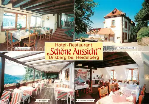 AK / Ansichtskarte Dilsberg Hotel Restaurant Schoene Aussicht Terrasse Dilsberg