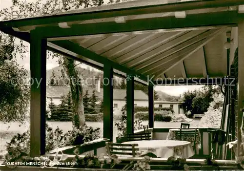 AK / Ansichtskarte Meddersheim Kurheim Menschel Terrasse Meddersheim
