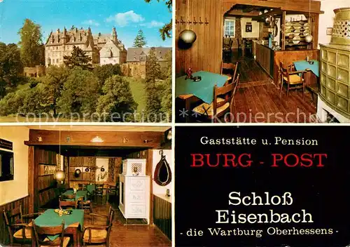 AK / Ansichtskarte Eisenbach_Lauterbach Gaststaette Pension Burg Post Restaurant Schloss 