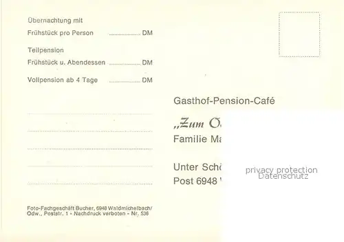 AK / Ansichtskarte Unter_Schoenmattenwag Ortsansicht mit Gasthof Pension Cafe Zum Ochsen Unter Schoenmattenwag