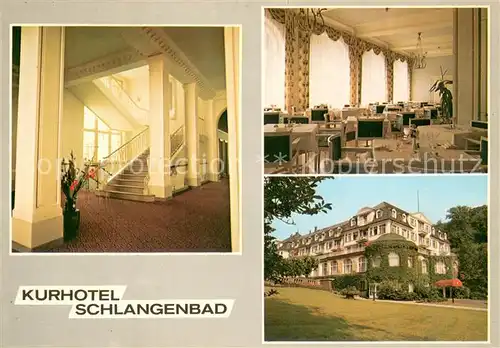 AK / Ansichtskarte Schlangenbad_Taunus Kurhotel Restaurant Treppenaufgang Schlangenbad_Taunus