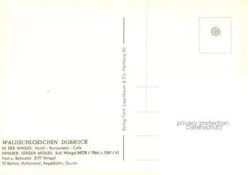 AK / Ansichtskarte Wingst Hotel Restaurant Waldschloesschen Dobrock Wingst